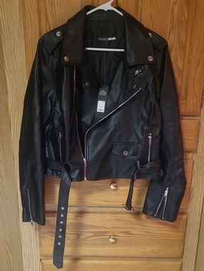 Remind Me Later Faux Leather Jacket, Size 1X